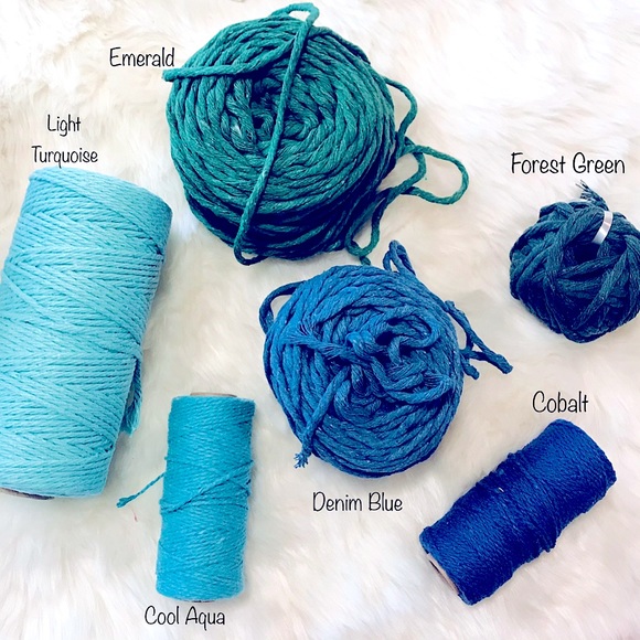 🆕*Macrame Earrings Handmade Teal Cotton Macrame Silver Hoops 4 Bohemian Goddess - Picture 8 of 16